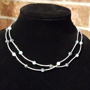 Silver and Crystal Necklace